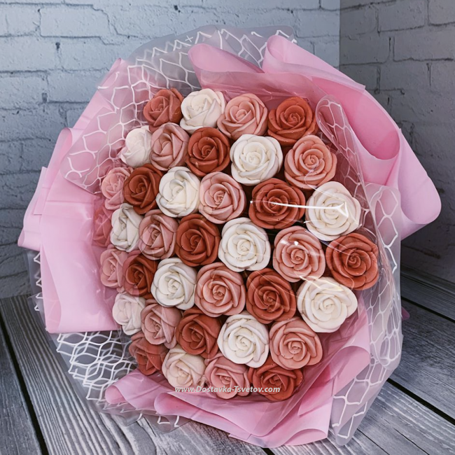 Съедобные букеты Розовая Шоко Роза