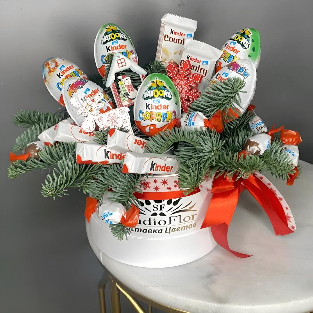 Букеты Киндер сюрприз коробка