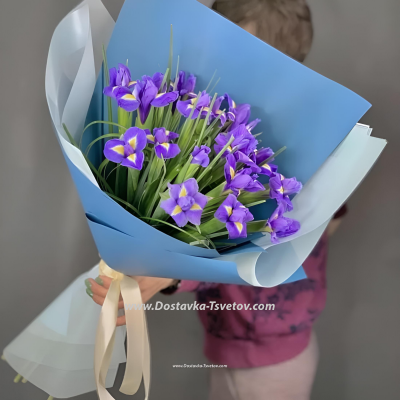 Букет синих ирисов "Байкал"