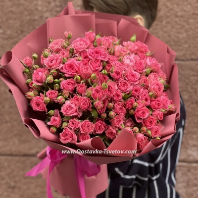 Букет из кустовых роз "Костер Желаний"