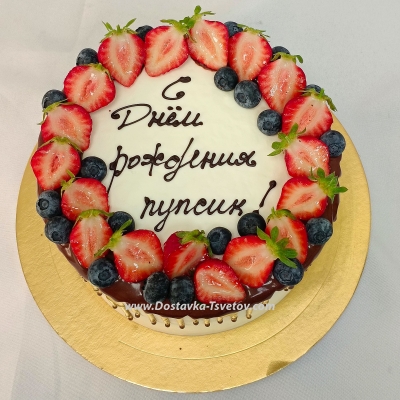 Авторский торт "Клубничный пломбир"
