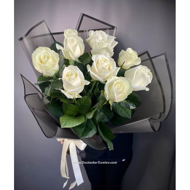 Белые розы "Бланка"