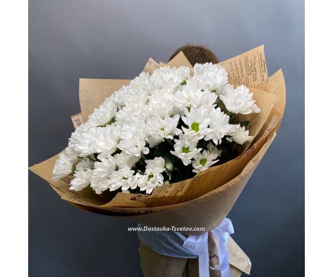 Цветы Белые хризантемы "Спокойствие"