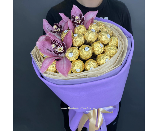 Цветы Букет "Шоколадная Орхидея"