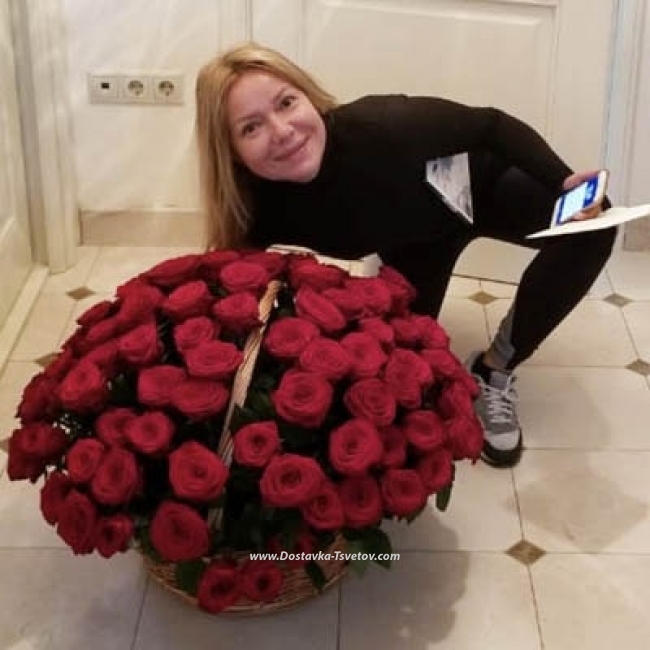 Корзина красных роз "Любовь" - Фото #2