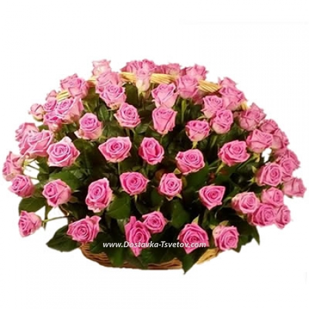 Roses Корзина розовых роз "Ласточка" Roses Корзина розовых роз "Ласточка"