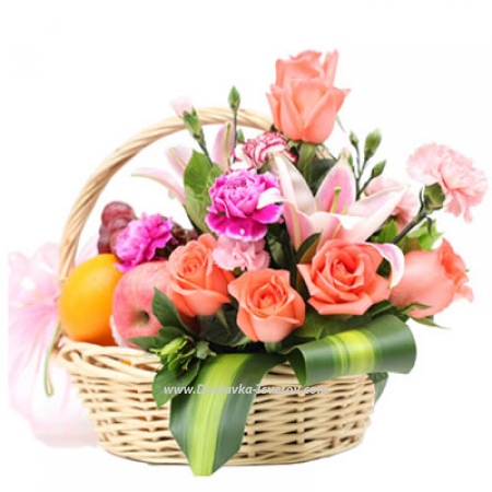 Fruit basket Фрукты и цветы "Сказка Лета" Fruit basket Фрукты и цветы "Сказка Лета"