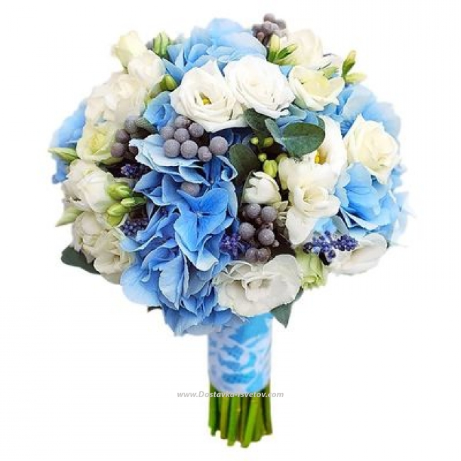 Цветы Букет-микс для невесты"Лагуна"