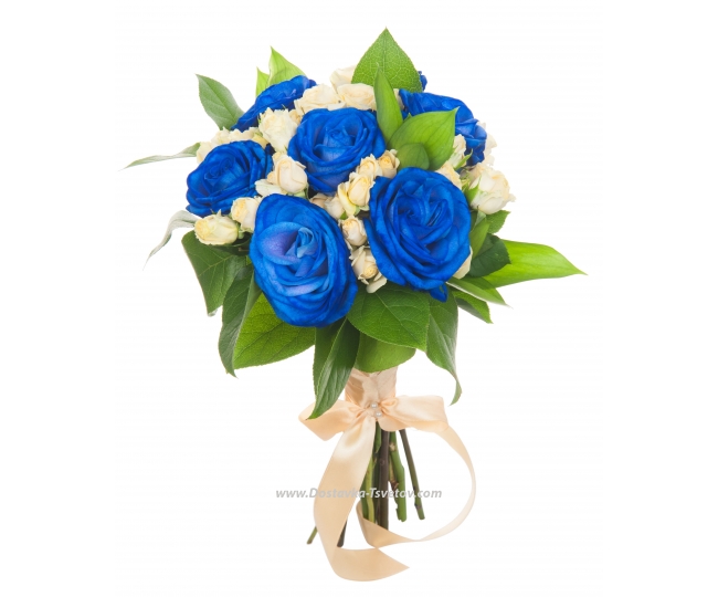 Розы Синие розы невесте "Карнавал"