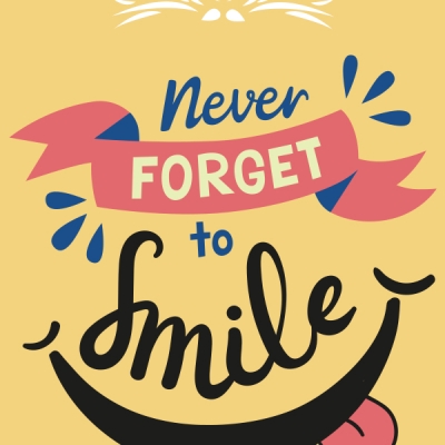 Открытки Открытка "Never forget to smile" Открытки Открытка "Never forget to smile"