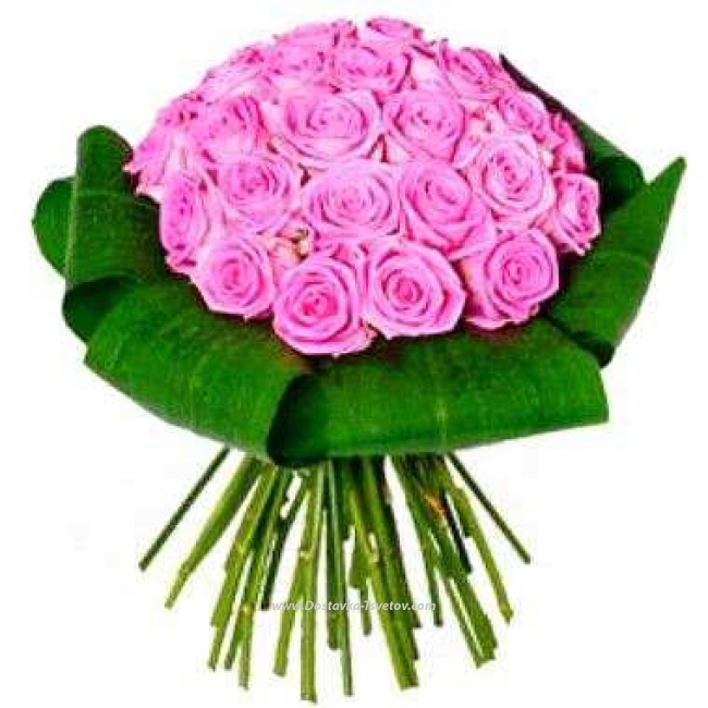 Розовые Розы Букет розовых роз "Фея"