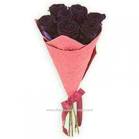 Букет чёрных роз "Синергия"