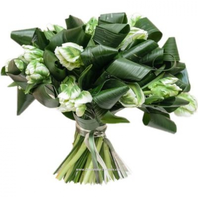 Зеленые букеты Зелёный букет тюльпанов "Бурелом Любви"