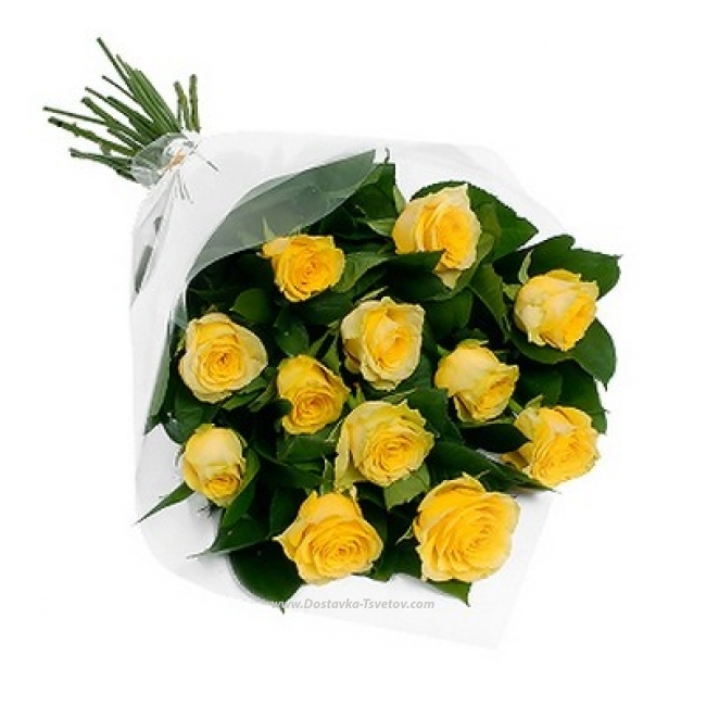 Букет жёлтых роз "Сфинкс"