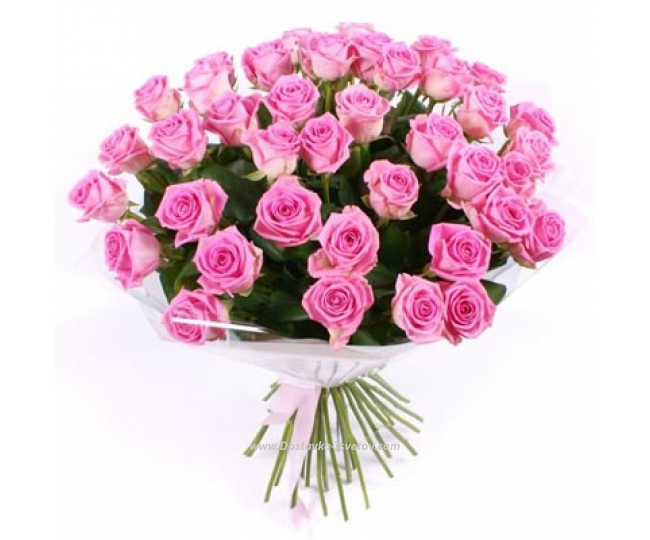 Розы Букет розовых роз "Чайка"