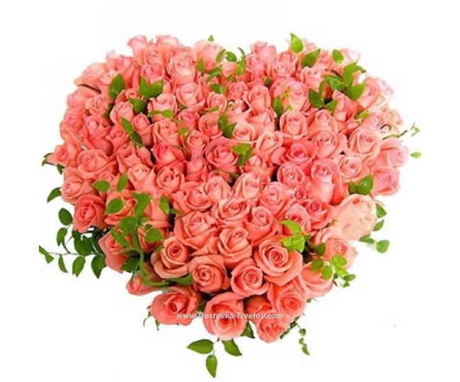 Розовые Розы Розовые розы "Сердце Love"