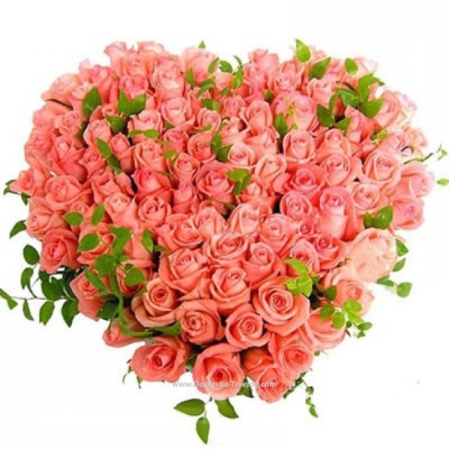 Розовые Розы Розовые розы "Сердце Love"