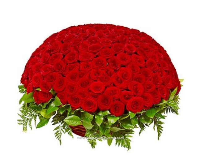 Розы Корзина роз "Королева Любви"
