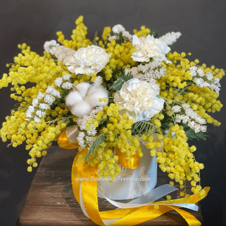 Композиция "Снежная мимоза"