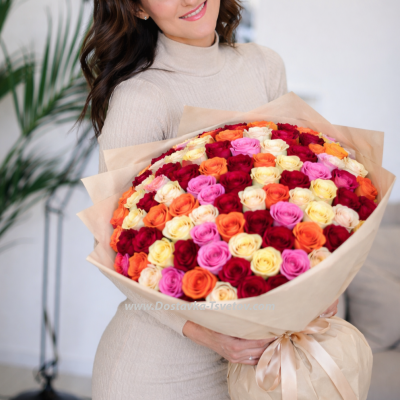 Букет-микс роз "Летний Дождь"