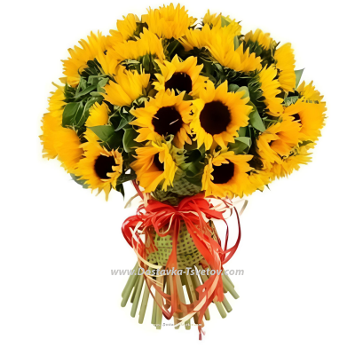 Большой букет подсолнухов "Чистое Поле"