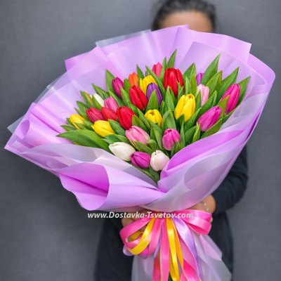 25 тюльпанов микс "Антураж"